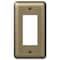 Amerelle Wall Plate, Number of Gangs: 1 gang Stamped Steel, Brushed Brass Finish, Brass 154R - alternate 1